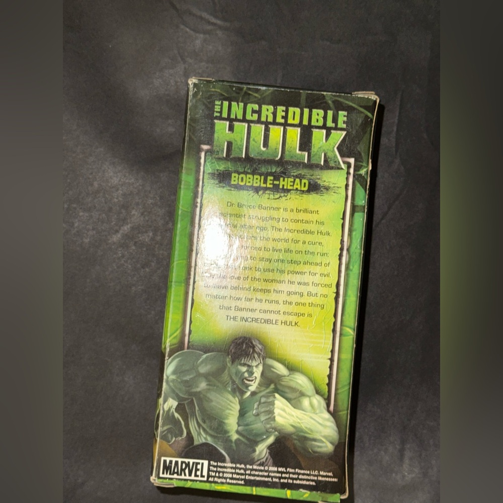 Funko Wacky Wobbler Incredible Hulk Bobblehead Marvel 2008 Box Damage - Picture 3 of 5